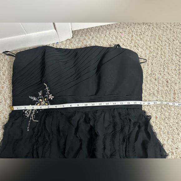 MONTAGE by MON CHERI Strapless Formal Gown Dress Rhinestones Size 16 Black - Picture 7 of 9